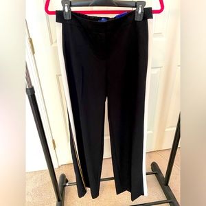 Brand new apt 9 black dress pants with white and gold pinstripe detailing